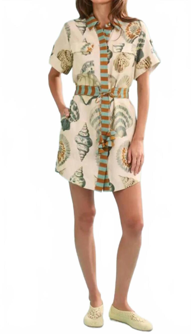 NEW HUNTER BELL nicole dress in somers shell